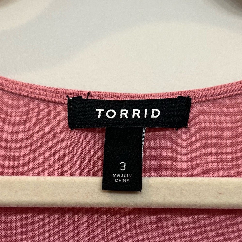 Torrid Drape Kimono Textured Stretch Rayon Dusty Pink Plus Size 3 Cardigan - Picture 3 of 7